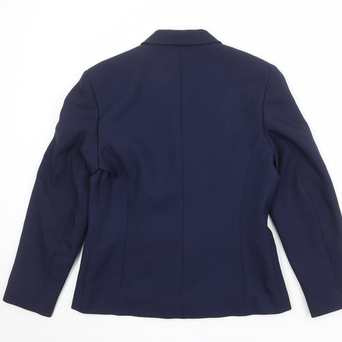 Eastex Womens Blue Polyester Jacket Blazer Size 12