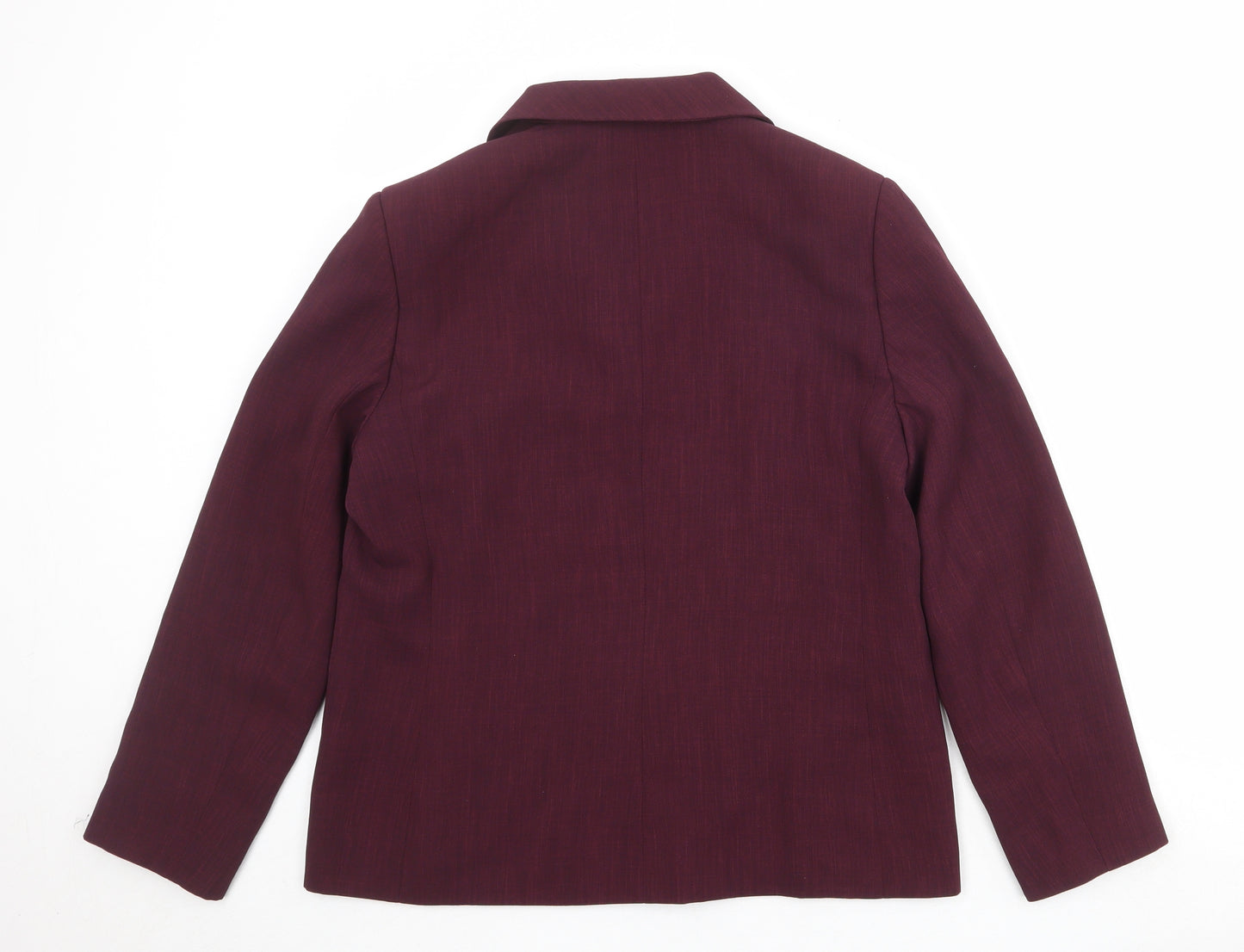 Liza Lovell Womens Purple Polyester Jacket Blazer Size 14