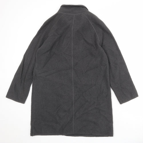 Fenn Wright Manson Womens Grey Overcoat Coat Size 8 Button