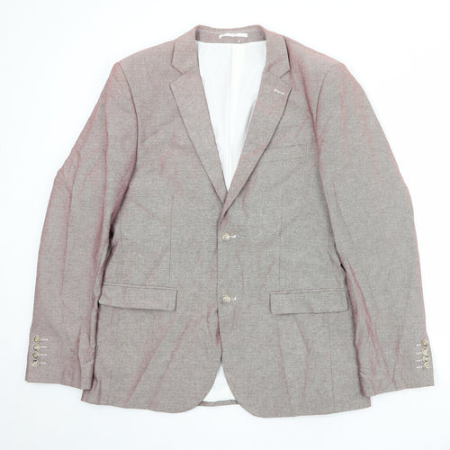 New Look Mens Red Polyester Jacket Suit Jacket Size 42 Regular