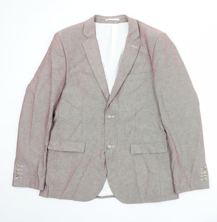 New Look Mens Red Polyester Jacket Suit Jacket Size 42 Regular