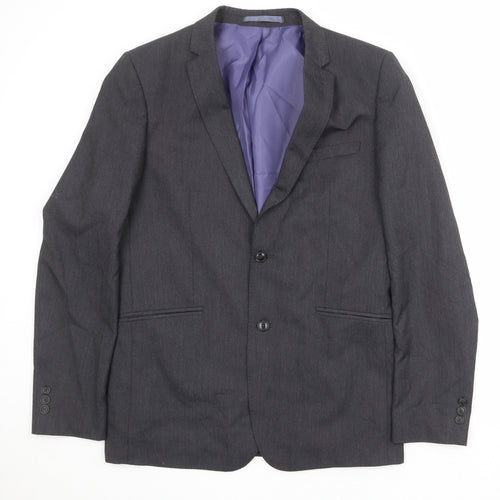 Marks and Spencer Mens Grey Polyester Jacket Suit Jacket Size 40 Regular