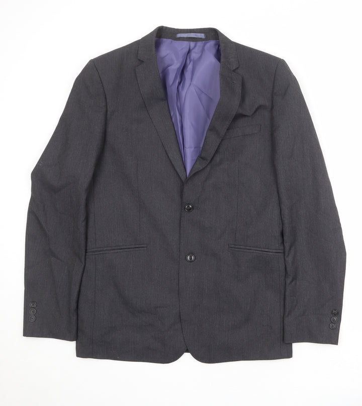 Marks and Spencer Mens Grey Polyester Jacket Suit Jacket Size 40 Regular