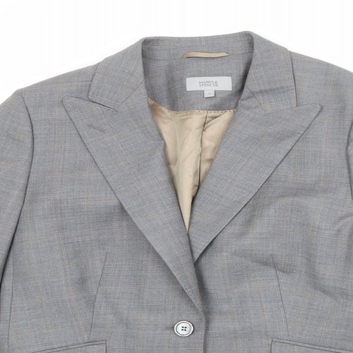 Marks and Spencer Womens Grey Viscose Jacket Suit Jacket Size 16