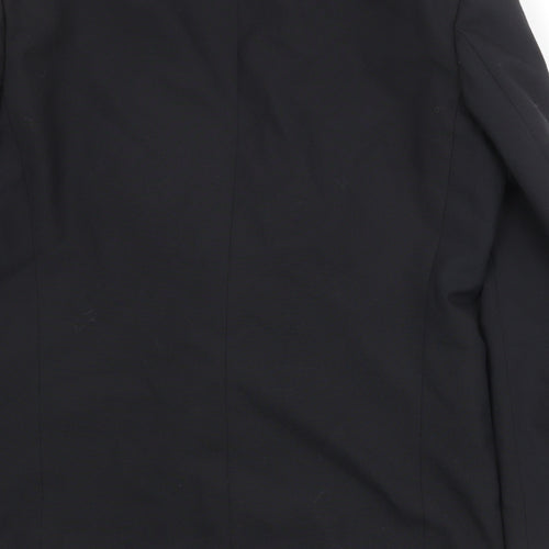 St Michael Mens Black Wool Tuxedo Suit Jacket Size 40 Regular