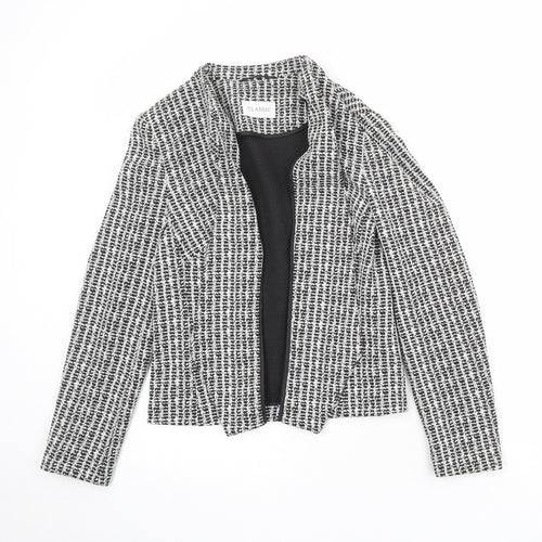Marks and Spencer Womens Black Geometric Jacket Blazer Size 12