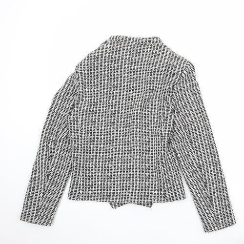 Marks and Spencer Womens Black Geometric Jacket Blazer Size 12