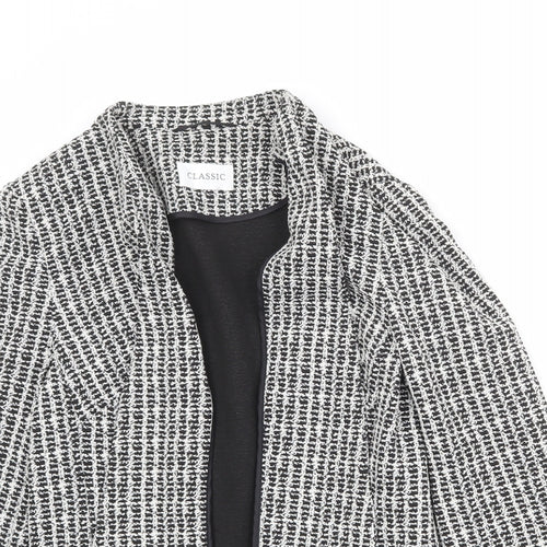 Marks and Spencer Womens Black Geometric Jacket Blazer Size 12