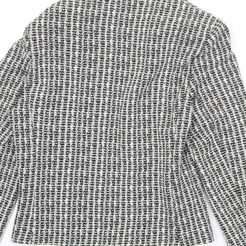 Marks and Spencer Womens Black Geometric Jacket Blazer Size 12