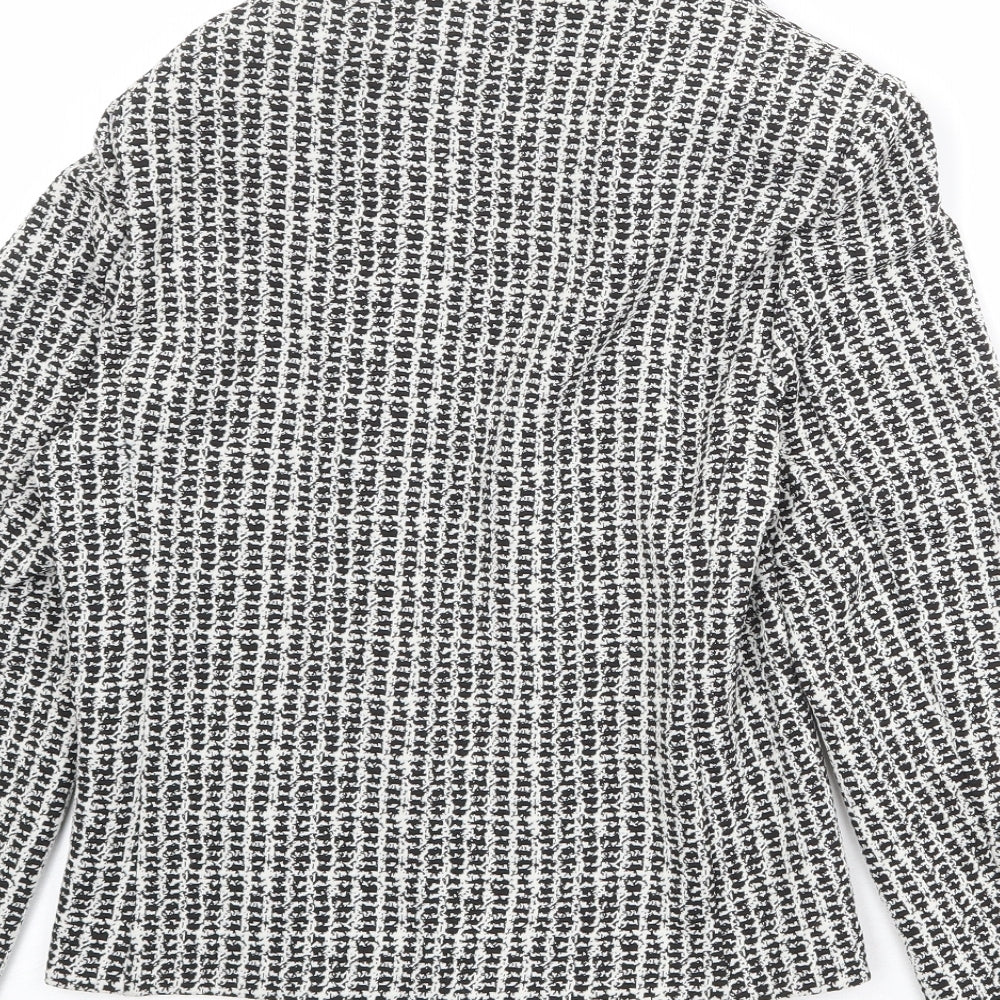 Marks and Spencer Womens Black Geometric Jacket Blazer Size 12