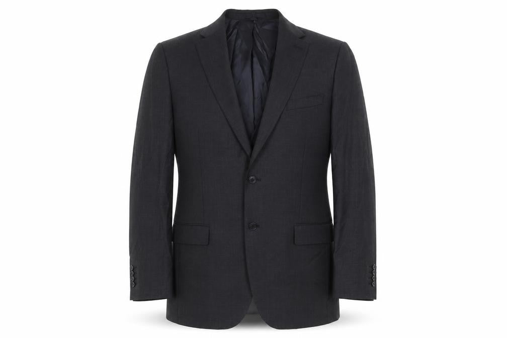 Front view of Marks & Spencer men’s grey wool jacket suit jacket, size 44, regular
