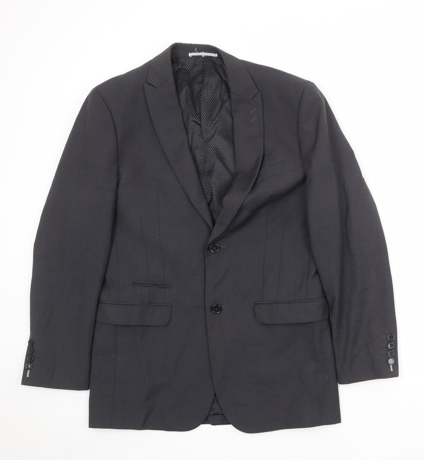 Skopes Mens Black Polyester Jacket Suit Jacket Size 36 Regular
