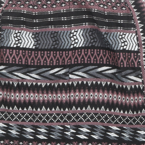 Monsoon Womens Multicoloured Geometric Polyester A-Line Skirt Size 8 Zip