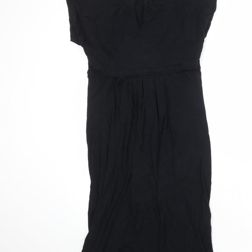 JoJo Maman Bébé Womens Black Viscose A-Line Size S Round Neck Pullover