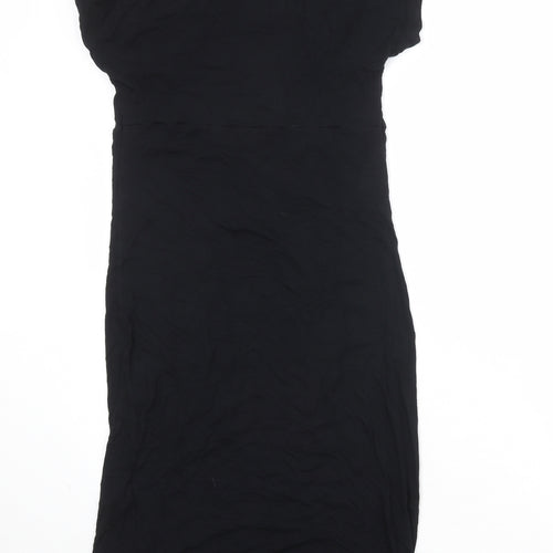 JoJo Maman Bébé Womens Black Viscose A-Line Size S Round Neck Pullover