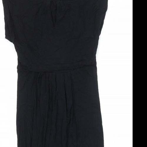 JoJo Maman Bébé Womens Black Viscose A-Line Size S Round Neck Pullover