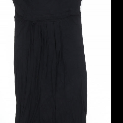 JoJo Maman Bébé Womens Black Viscose A-Line Size S Round Neck Pullover