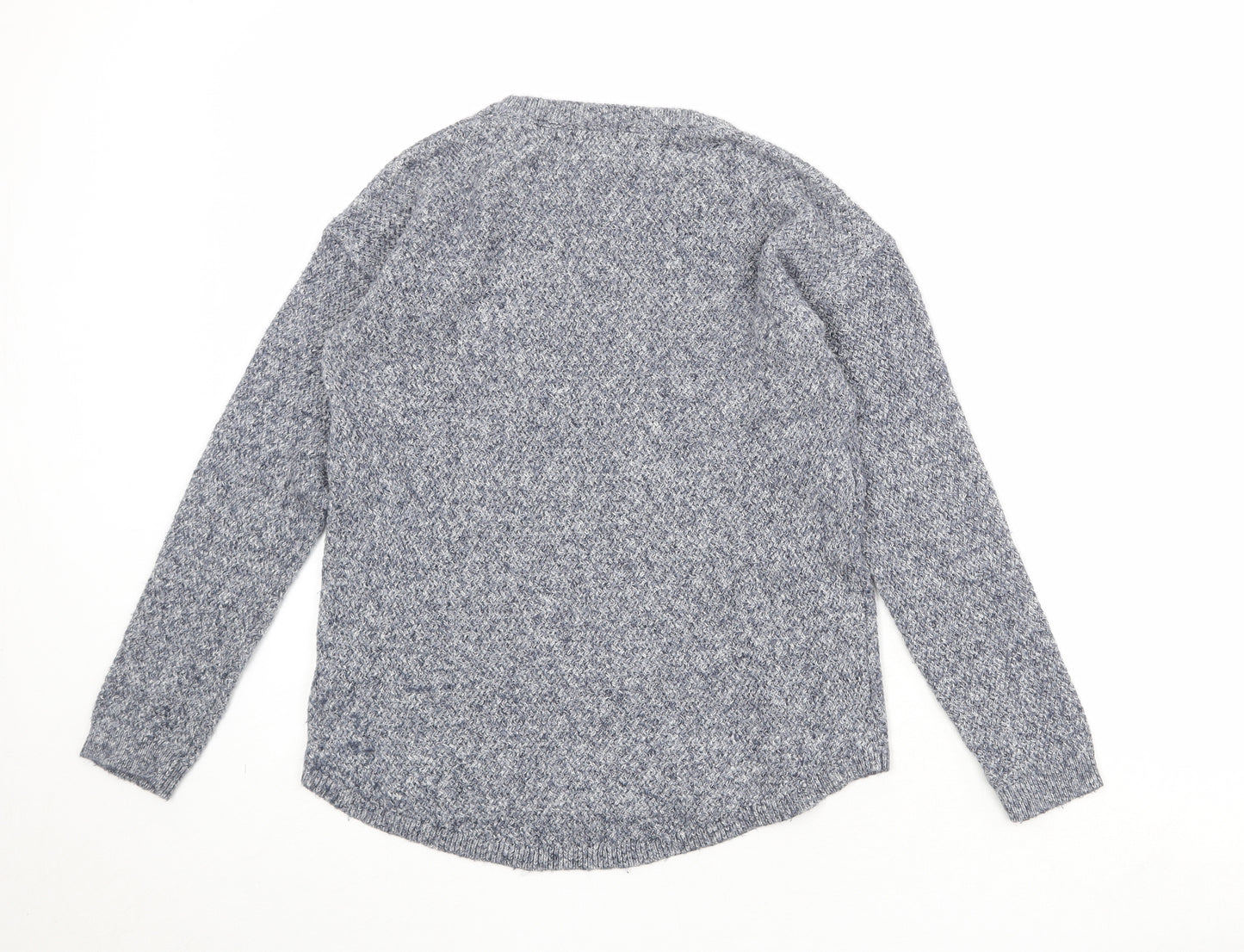 Fat Face Womens Blue Round Neck Cotton Pullover Jumper Size 10