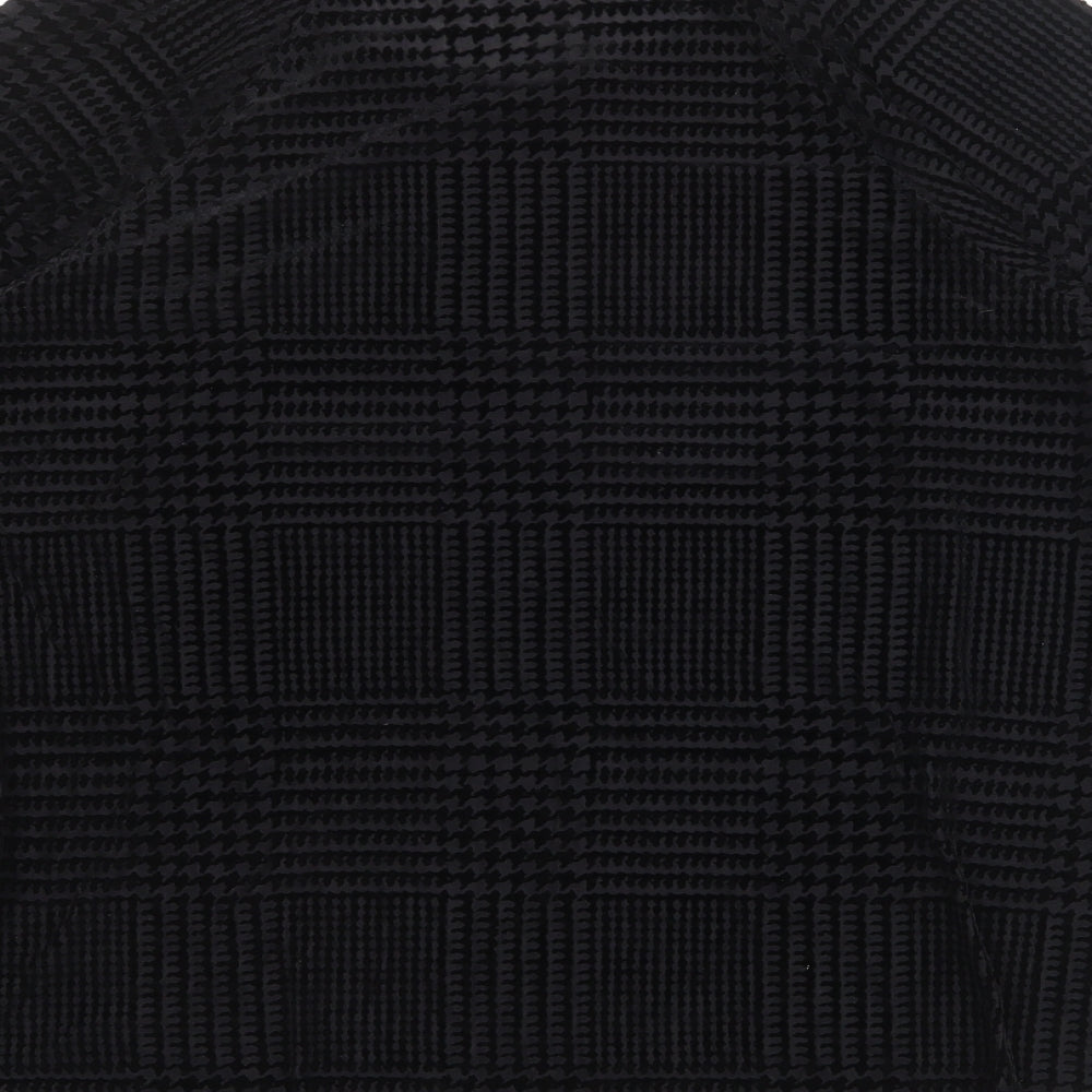 Marks and Spencer Womens Black Geometric Polyamide Basic Blouse Size 20 Round Neck