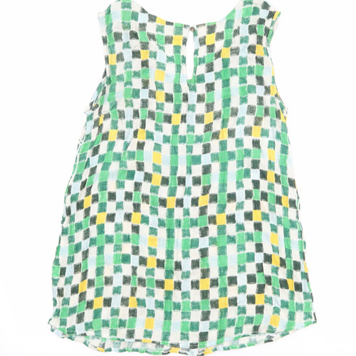 Nomads Womens Multicoloured Geometric Polyester Basic Tank Size 14 Round Neck
