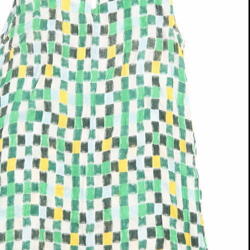Nomads Womens Multicoloured Geometric Polyester Basic Tank Size 14 Round Neck