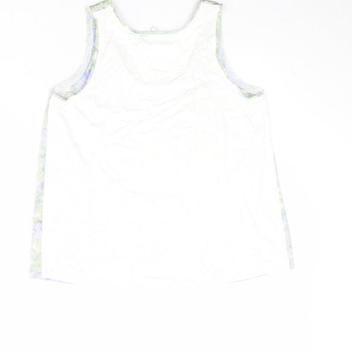 Marks and Spencer Womens Multicoloured Geometric Polyester Basic Tank Size 8 Round Neck