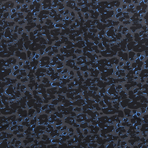 Marks and Spencer Womens Black Animal Print Polyester Basic Button-Up Size 22 Collared - Leopard Print