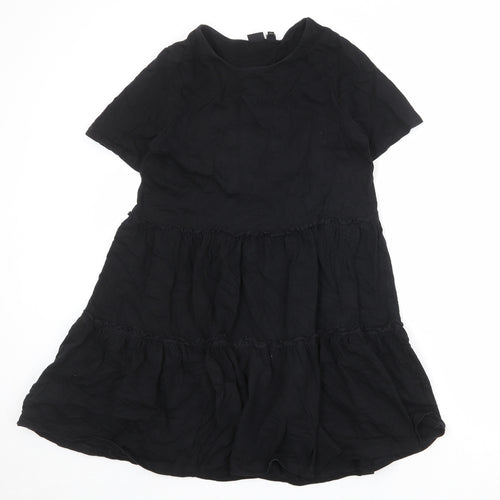 River Island Womens Black 100% Cotton A-Line Size 10 Round Neck Pullover