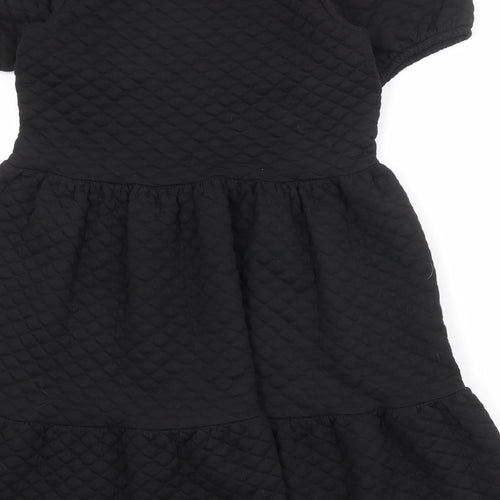 River Island Womens Black Polyester A-Line Size 10 Round Neck Zip