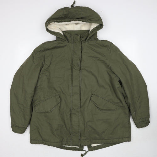 Marks and Spencer Womens Green Jacket Size 20 Zip