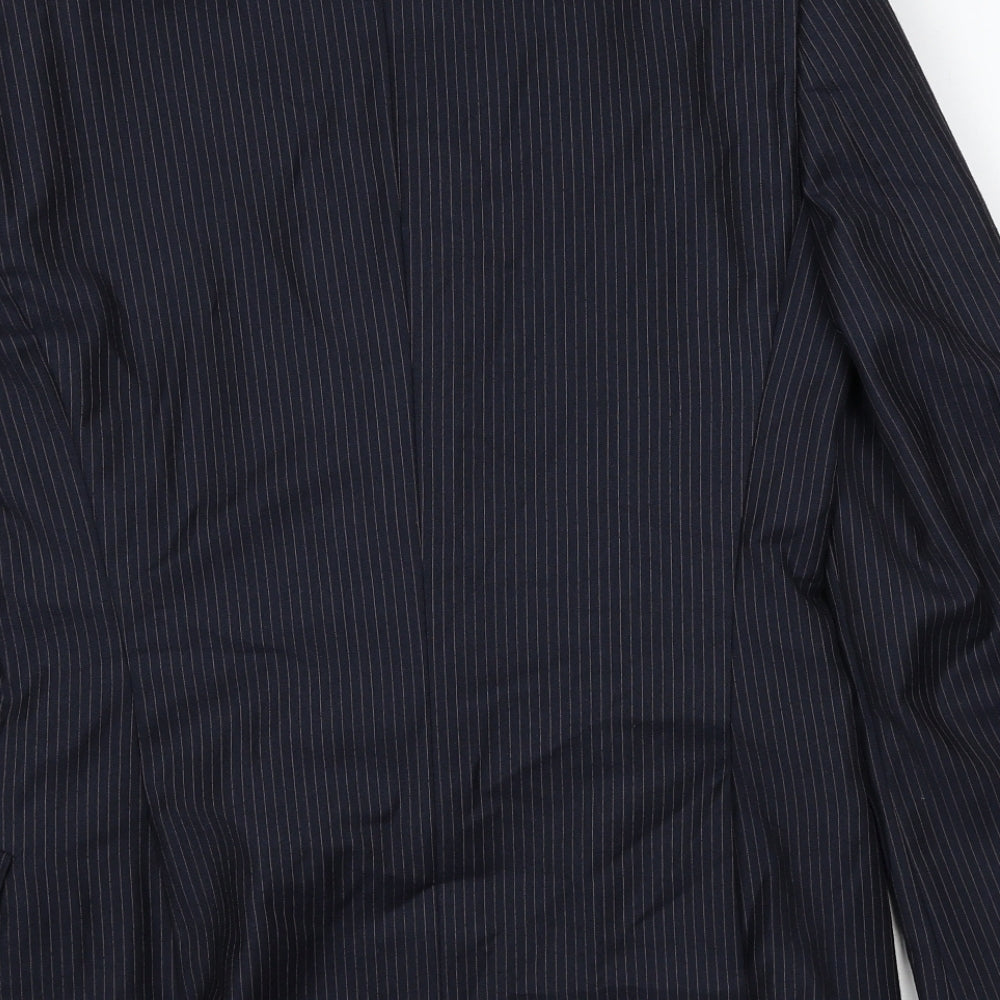 Paul Smith Mens Blue Striped Wool Jacket Suit Jacket Size 38 Regular