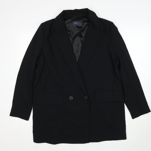 Marks and Spencer Womens Black Polyester Jacket Suit Jacket Size 14
