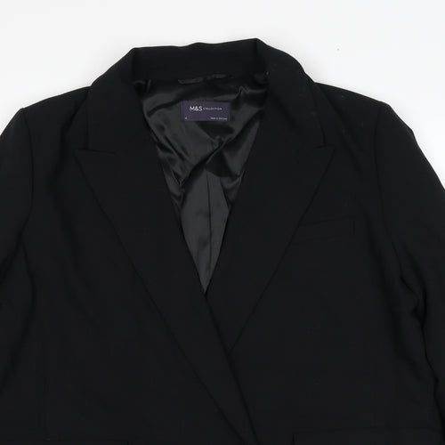 Marks and Spencer Womens Black Polyester Jacket Suit Jacket Size 14