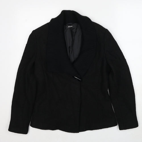 Alexara Womens Black Jacket Size 12 Buckle