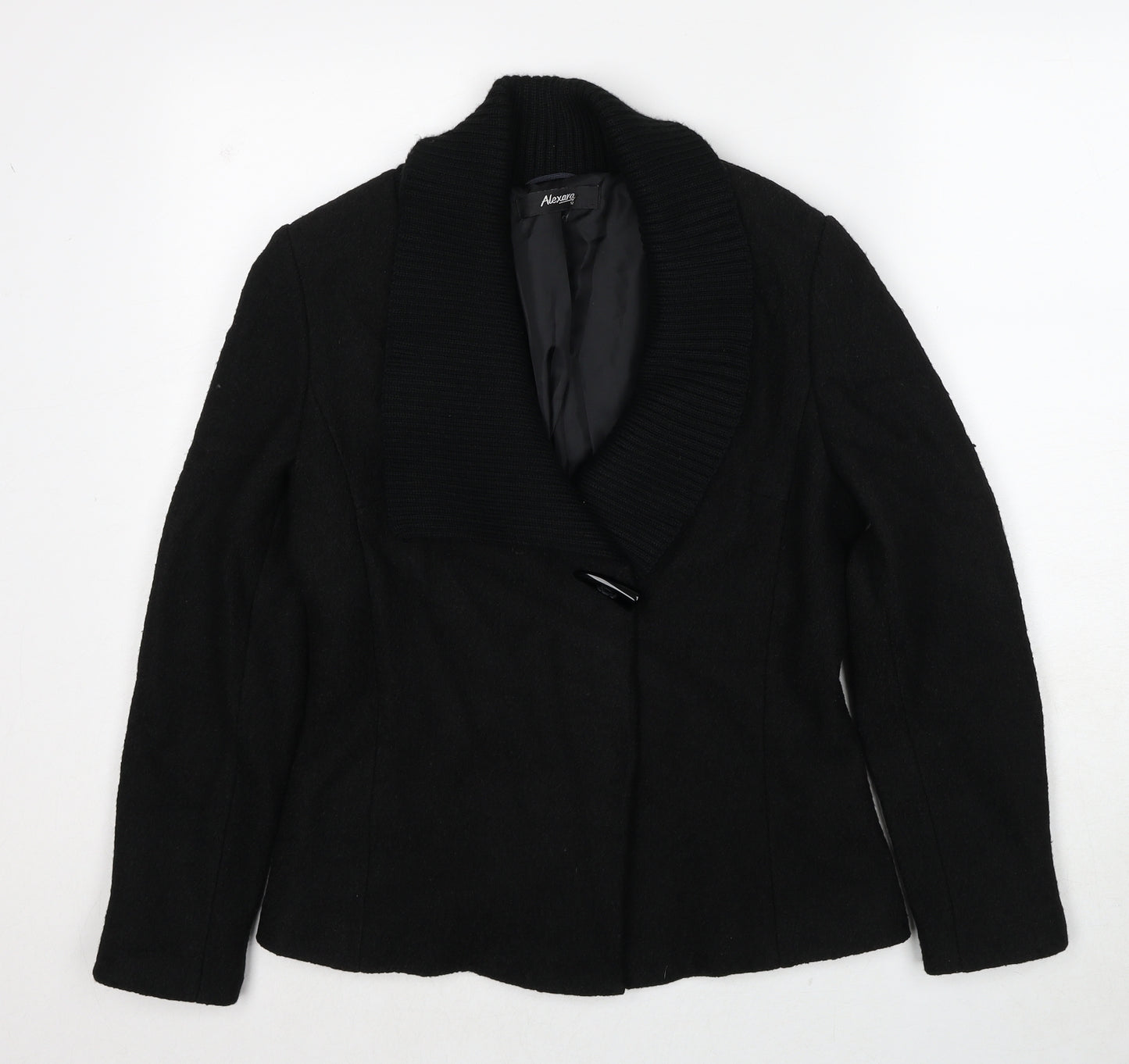 Alexara Womens Black Jacket Size 12 Buckle
