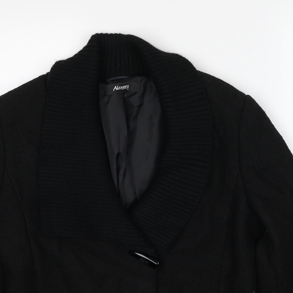 Alexara Womens Black Jacket Size 12 Buckle