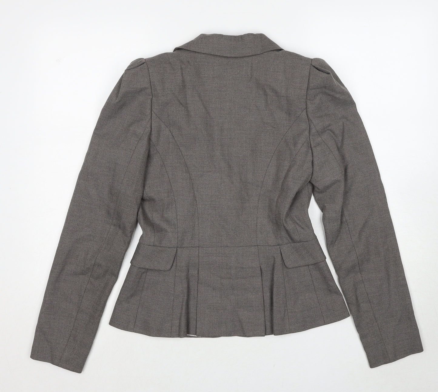 Warehouse Womens Grey Polyester Jacket Blazer Size 10