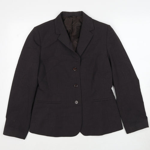 NEXT Womens Brown Polyester Jacket Blazer Size 12