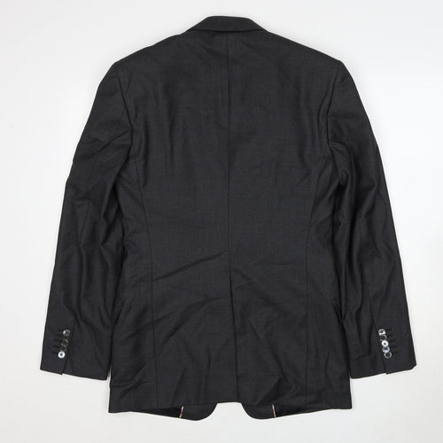 Paul Smith Mens Grey Polyester Jacket Suit Jacket Size 38 Regular