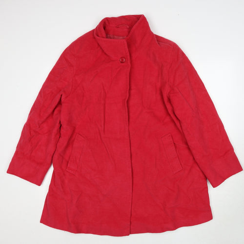 Basler Womens Pink Wool Overcoat Size 16