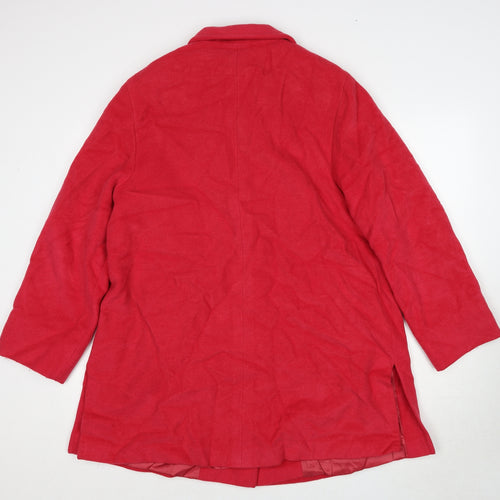 Basler Womens Pink Wool Overcoat Size 16