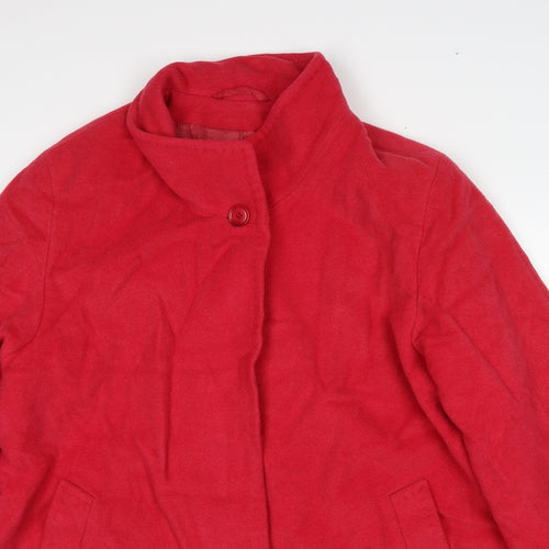 Basler Womens Pink Wool Overcoat Size 16