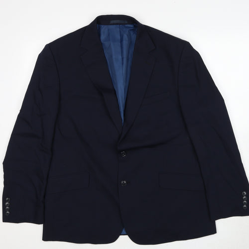 Marks and Spencer Mens Blue Wool Jacket Suit Jacket Size 42 Regular