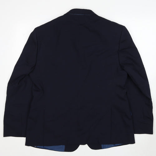 Marks and Spencer Mens Blue Wool Jacket Suit Jacket Size 42 Regular