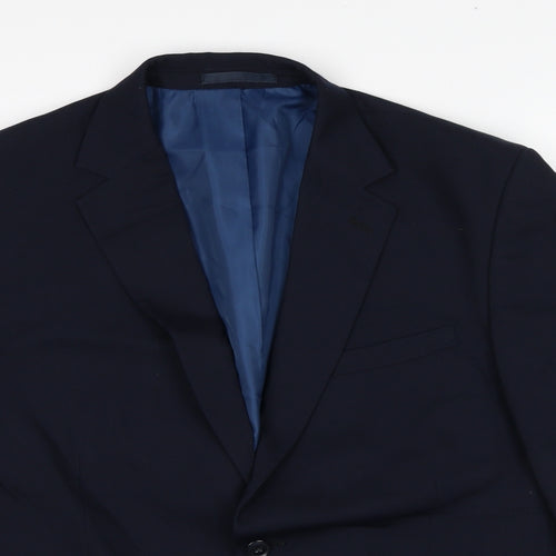 Marks and Spencer Mens Blue Wool Jacket Suit Jacket Size 42 Regular