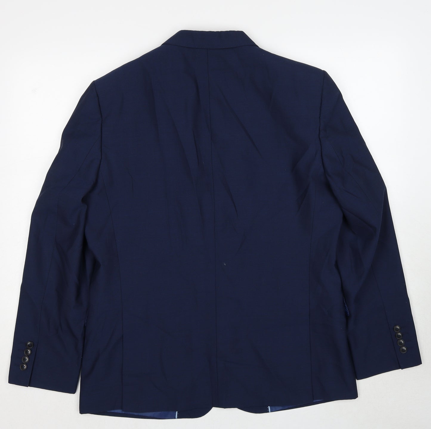 Marks and Spencer Mens Blue Wool Jacket Suit Jacket Size 42 Regular