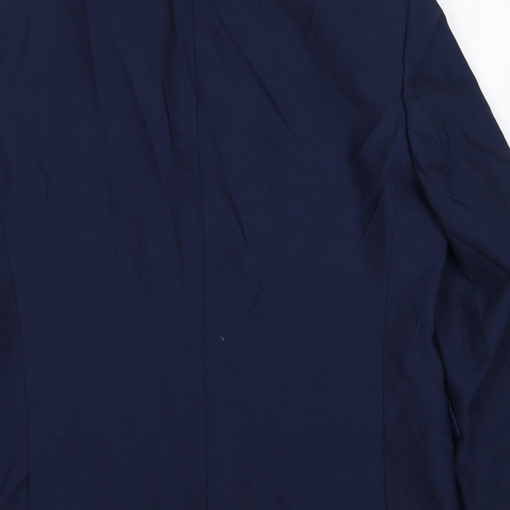 Marks and Spencer Mens Blue Wool Jacket Suit Jacket Size 42 Regular