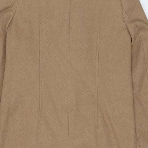 Marks and Spencer Womens Beige Overcoat Coat Size 12 Button
