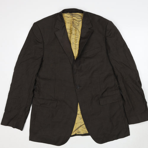 Marks and Spencer Mens Brown Wool Jacket Suit Jacket Size 42 Regular