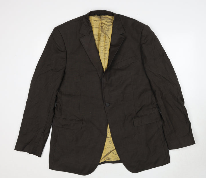 Marks and Spencer Mens Brown Wool Jacket Suit Jacket Size 42 Regular